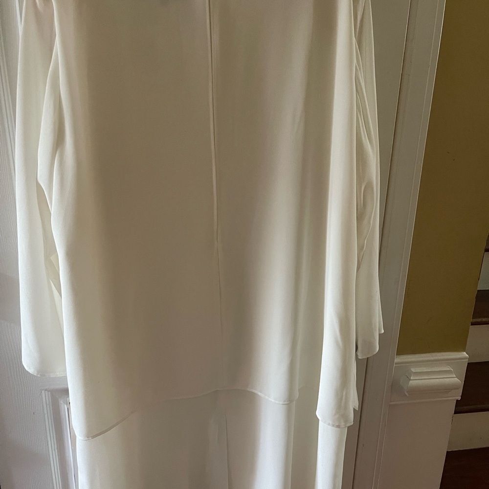 NWT Montée Collection Cream midi Embroidered midi dress beads embroidery SZ24W - Picture 2 of 5